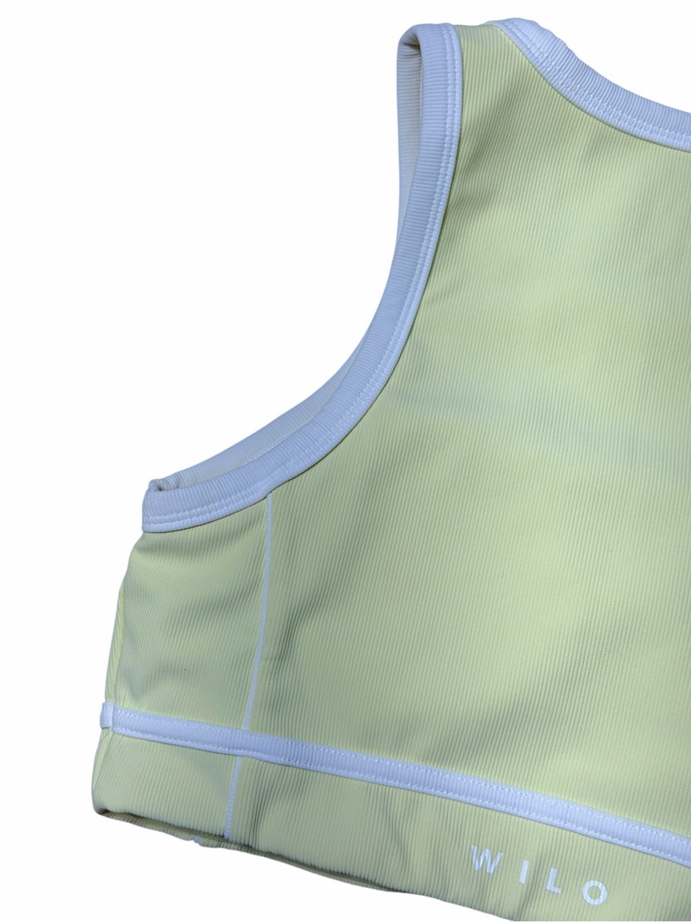 Wilo the Label Yellow Ribbed Two Toned Sports Bra Womens M - Picture 6 of 7